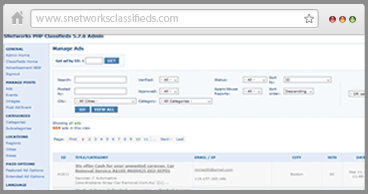 Easy to use classifieds script installation wizard interface showing 3-step setup process