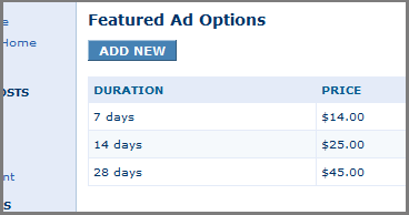 Monetization features showing paid listings, featured ads, and payment options